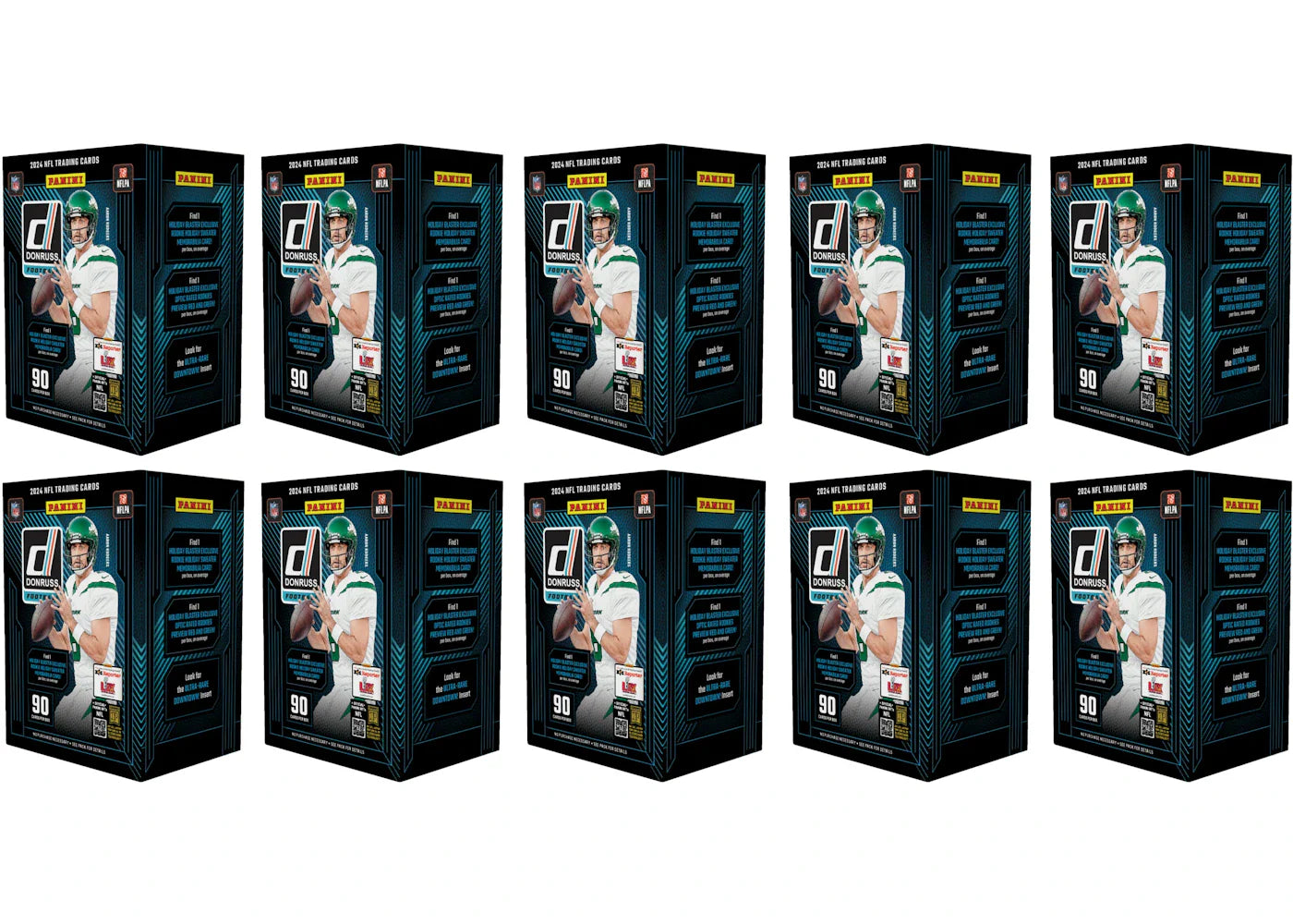 2024 Panini Donruss Football Blaster Box 10x Lot (White Hot Parallel)