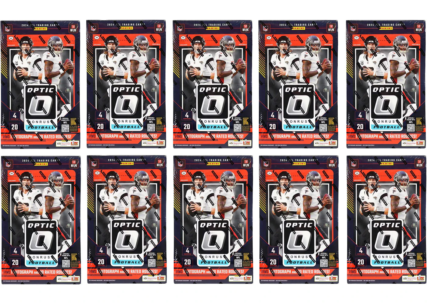 2024 Panini Donruss Optic Football Hobby Box 10x Lot