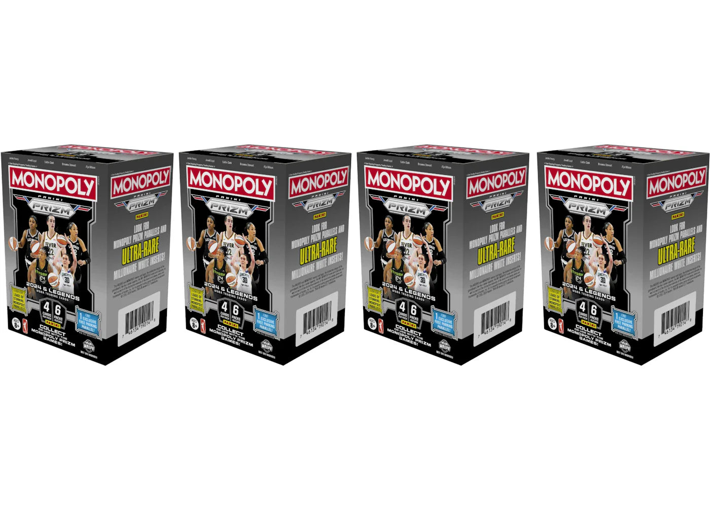 2024 Panini Monopoly Prizm WNBA Blaster Box 4x Lot