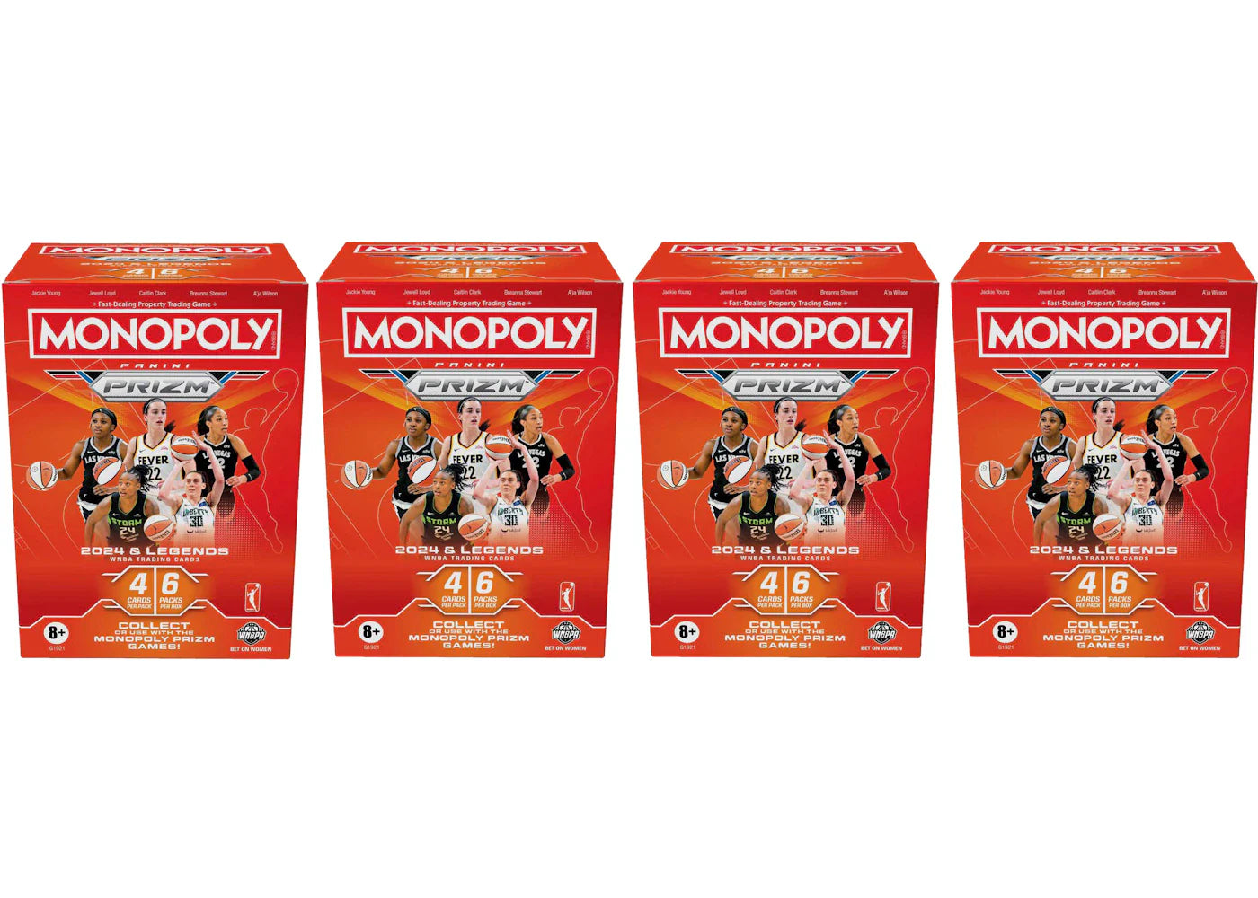 2024 Panini Monopoly Prizm WNBA Booster Box 4x Lot