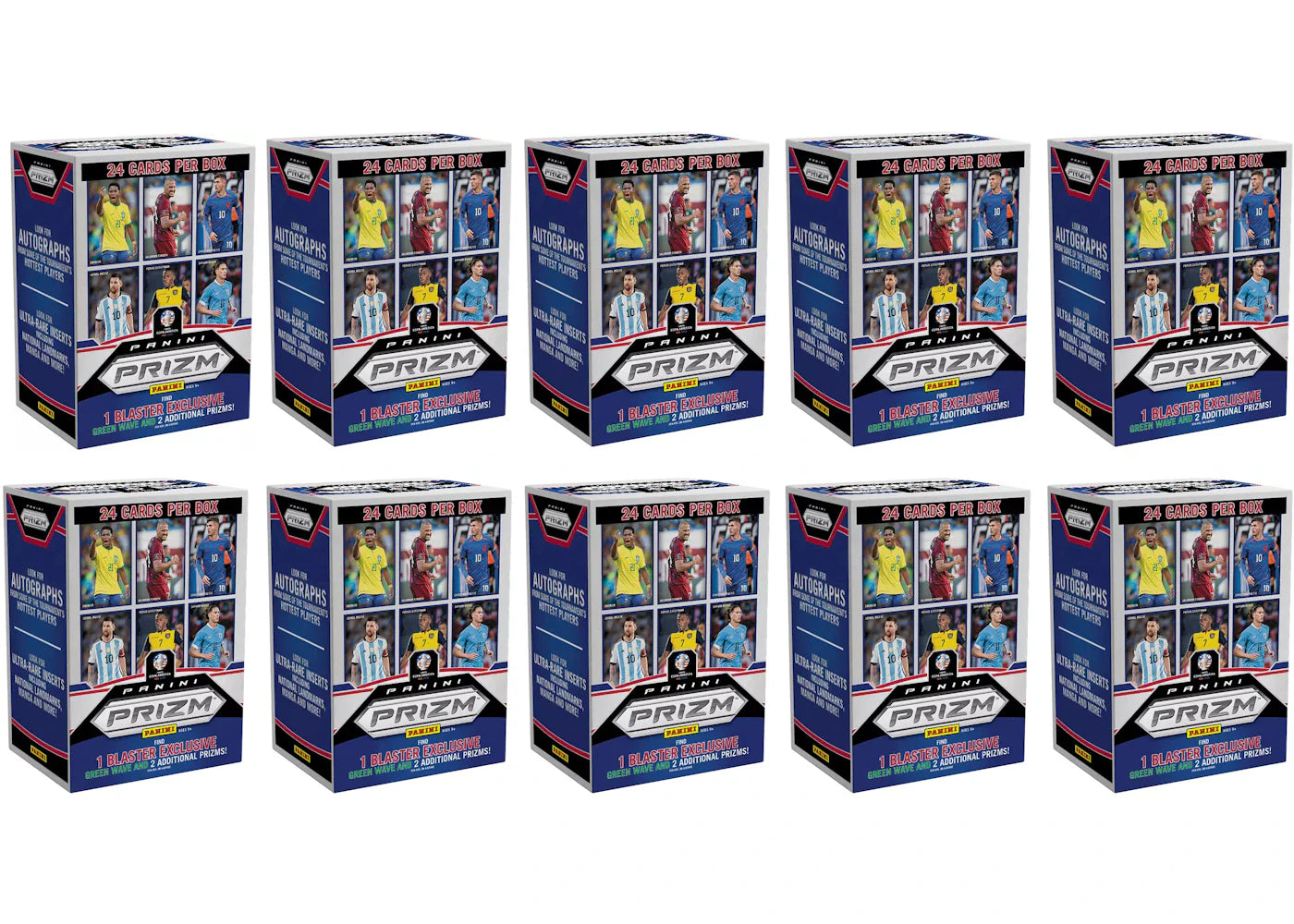 2024 Panini Prizm Copa America Soccer Blaster Box 10x Lot