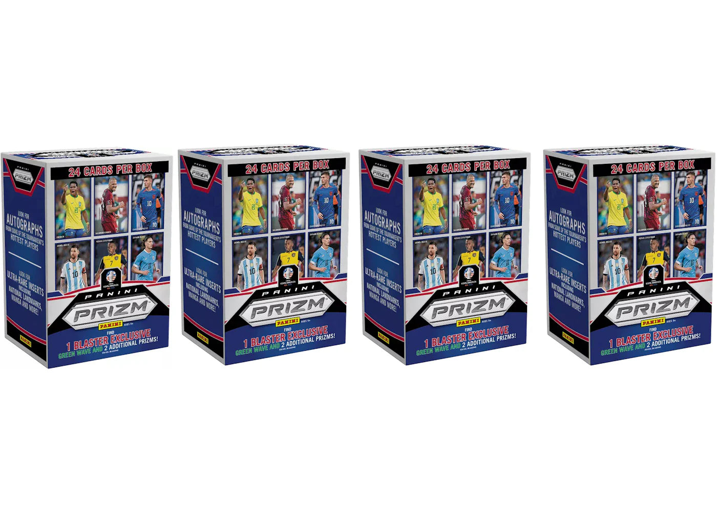 2024 Panini Prizm Copa America Soccer Blaster Box 4x Lot