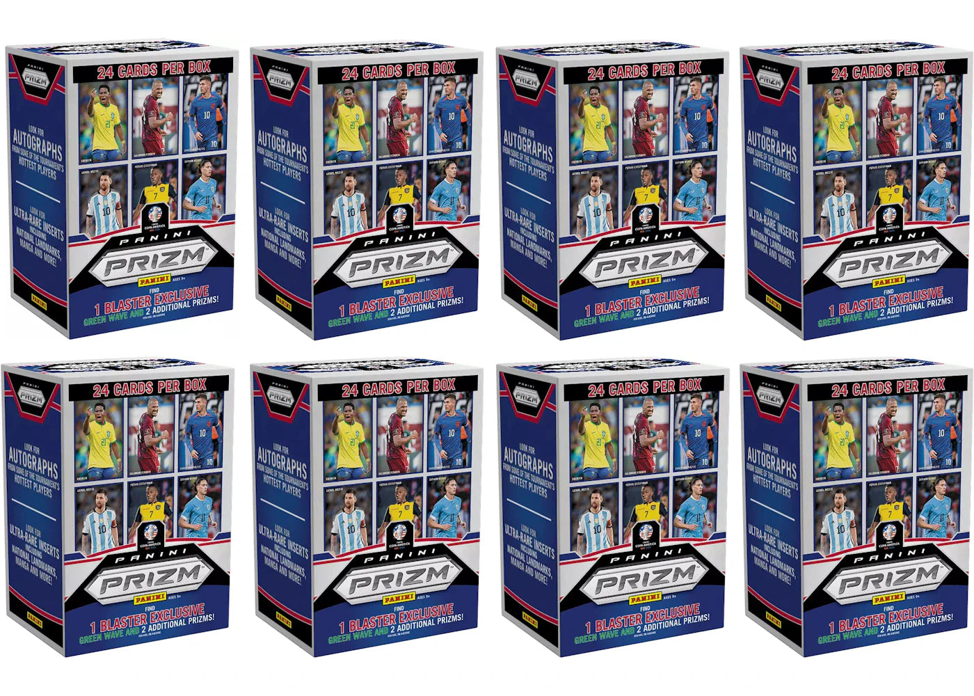 2024 Panini Prizm Copa America Soccer Blaster Box 8x Lot