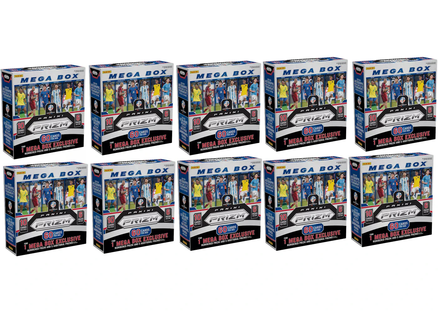 2024 Panini Prizm Copa America Soccer Mega Box 10x Lot