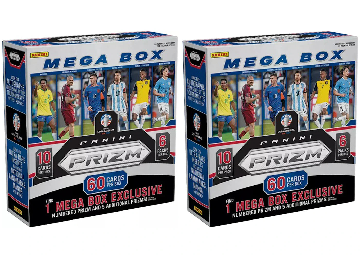 2024 Panini Prizm Copa America Soccer Mega Box 2x Lot