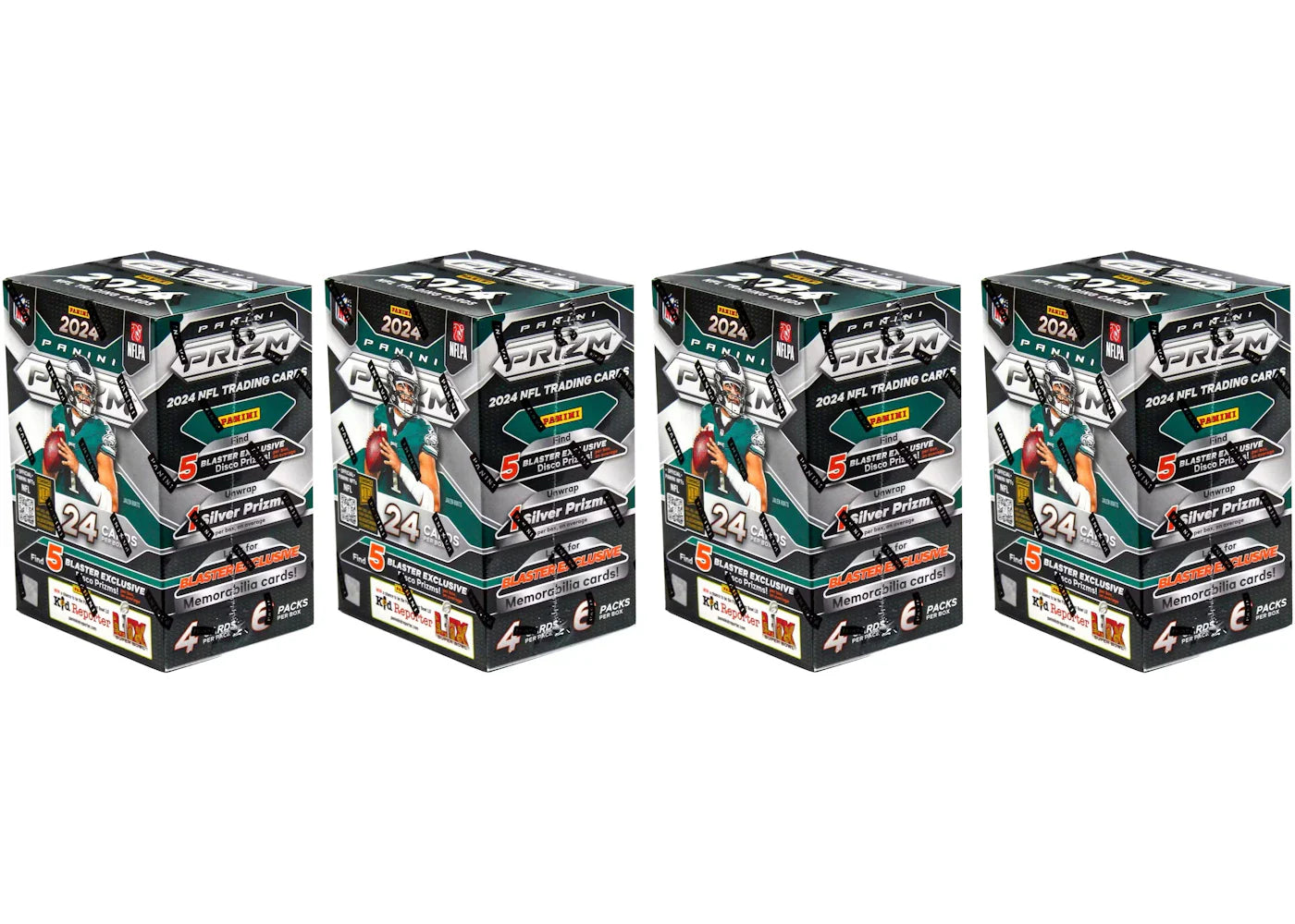 2024 Panini Prizm Football Blaster Box (Disco Prizms!) 4x Lot