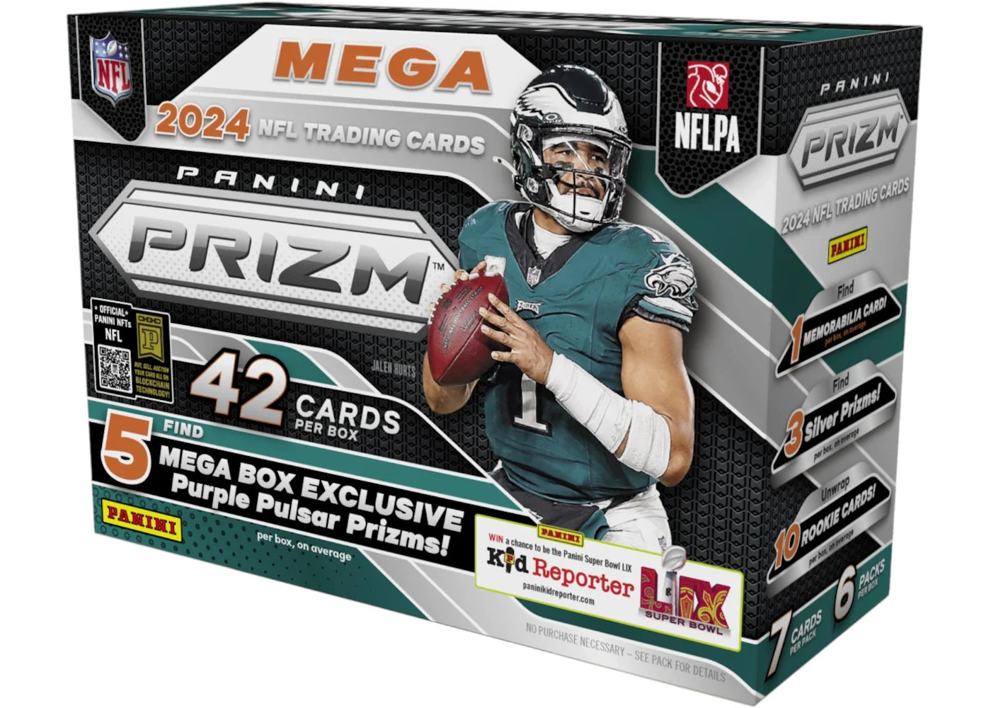 2024 Panini Prizm NFL Mega Box (Purple Pulsar Prizms)