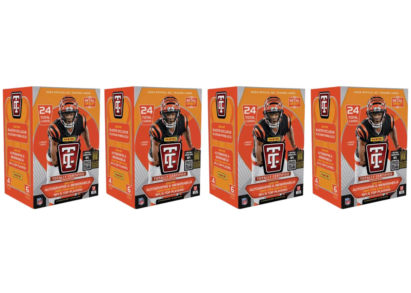 2024 Panini Totally Certified NFL Football Blaster Box 4x Lot