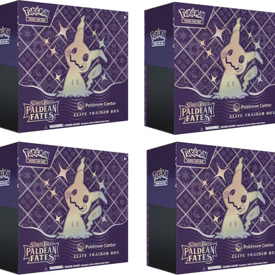 2024 Pokémon Scarlet & Violet Paldean Fates Pokemon Center Elite Trainer Box 4x Lot
