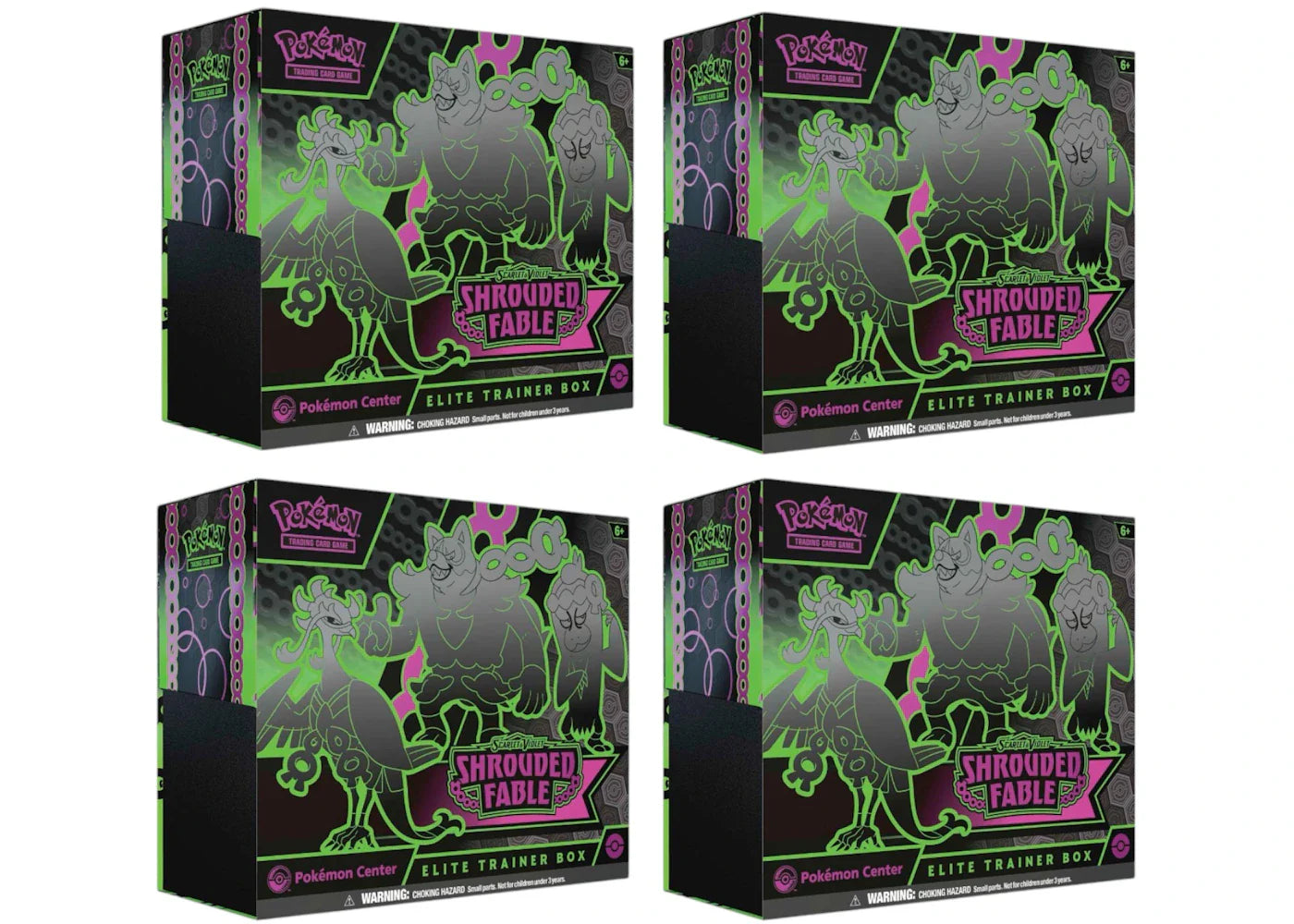 2024 Pokémon Scarlet & Violet Shrouded Fable Pokémon Center Elite Trainer Box 4x Lot