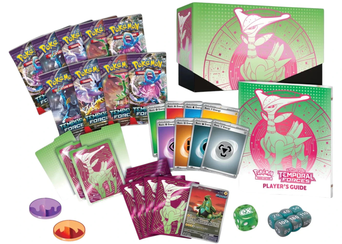 2024 Pokémon Scarlet & Violet Temporal Forces (Iron Leaves) Elite Trainer Box 2x Lot