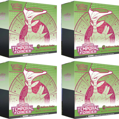 2024 Pokémon Scarlet & Violet Temporal Forces (Iron Leaves) Pokemon Center Elite Trainer Box 4x Lot