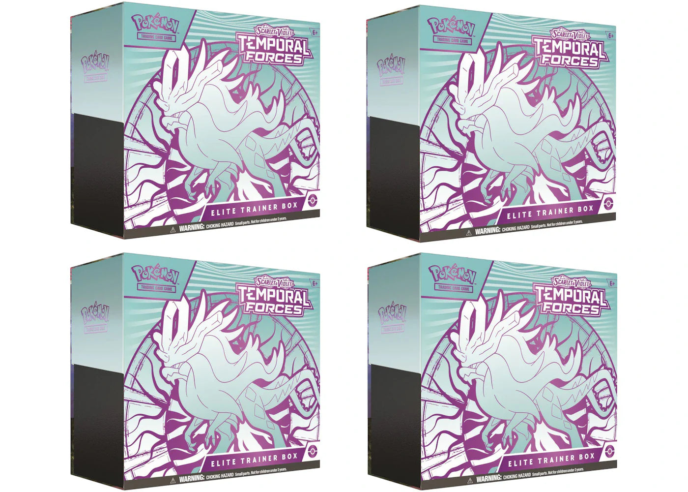 2024 Pokémon Scarlet & Violet Temporal Forces (Walking Wake) Elite Trainer Box 4x Lot