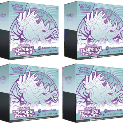 2024 Pokémon Scarlet & Violet Temporal Forces (Walking Wake) Pokemon Center Elite Trainer Box 4x Lot