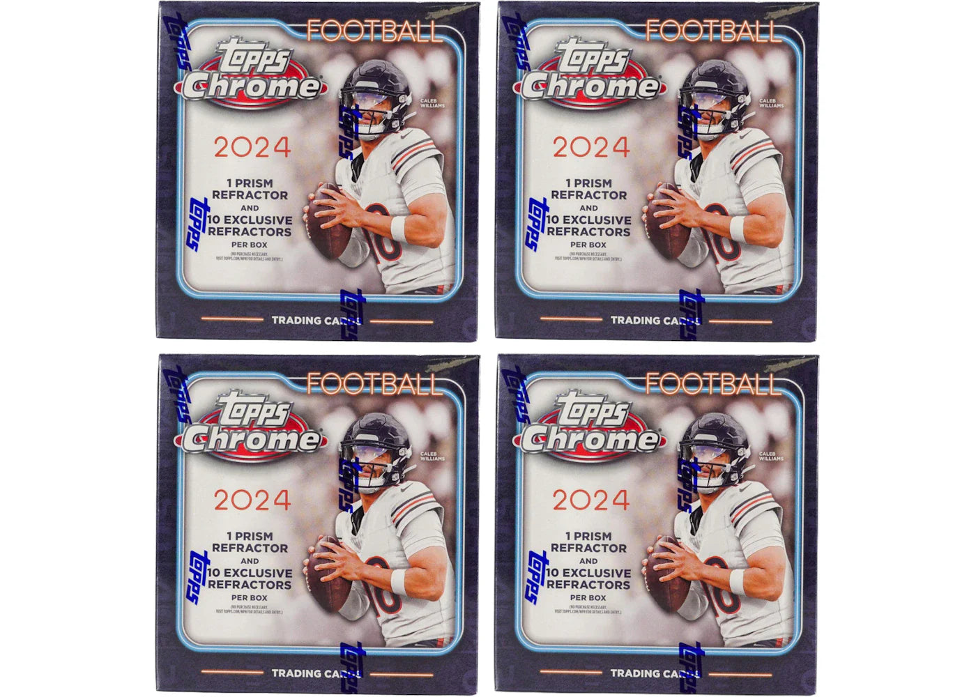 2024 Topps Chrome Football Mega Box 4x Lot