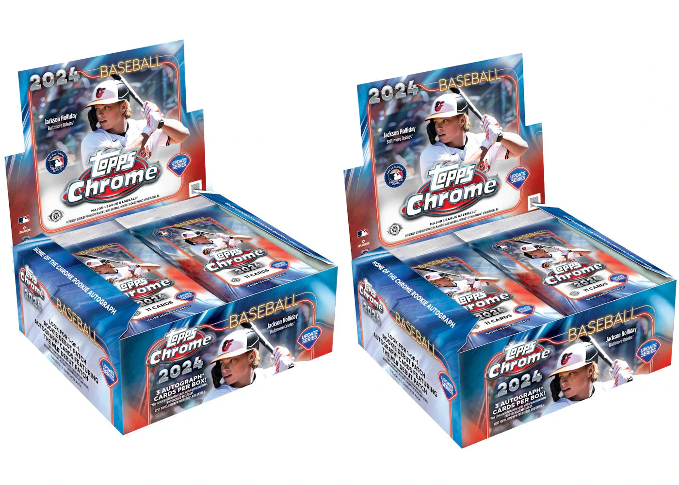 2024 Topps Chrome Update Series Baseball Jumbo Box 2x Lot