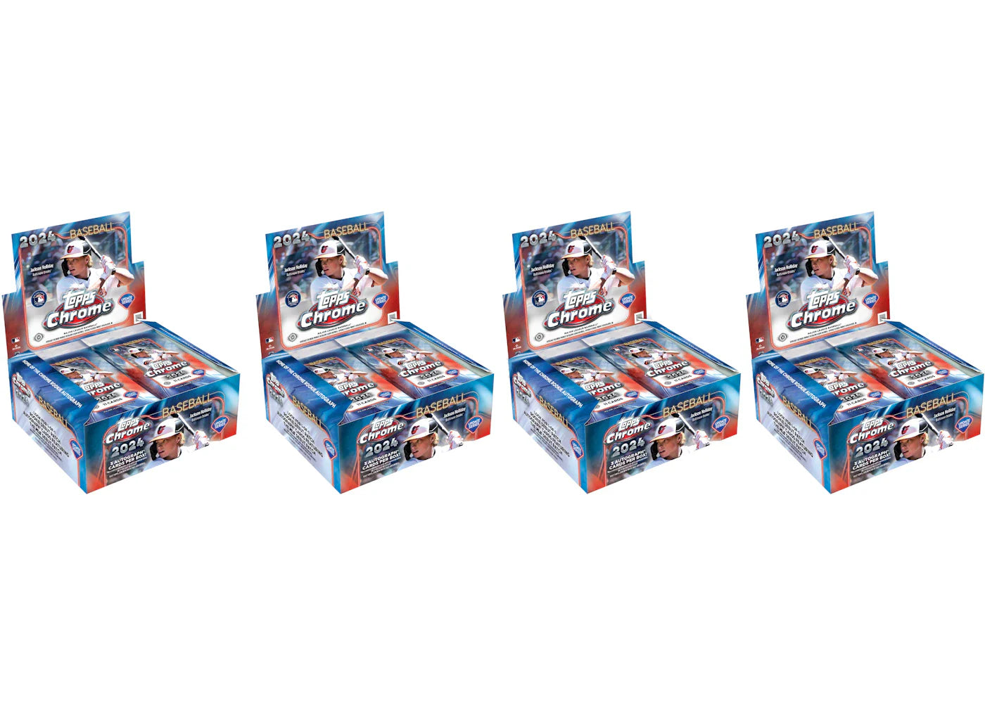 2024 Topps Chrome Update Series Baseball Jumbo Box 4x Lot