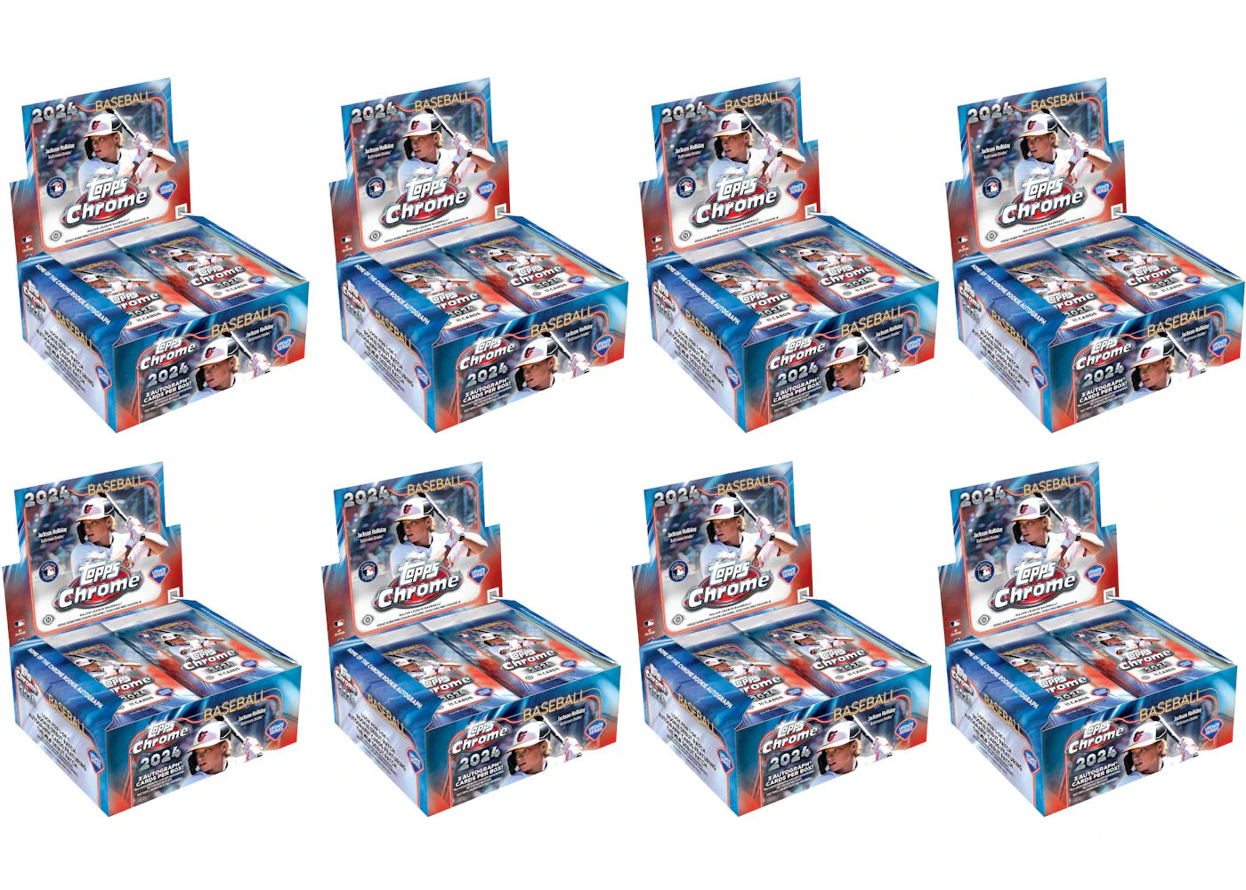 2024 Topps Chrome Update Series Baseball Jumbo Box 8x Lot