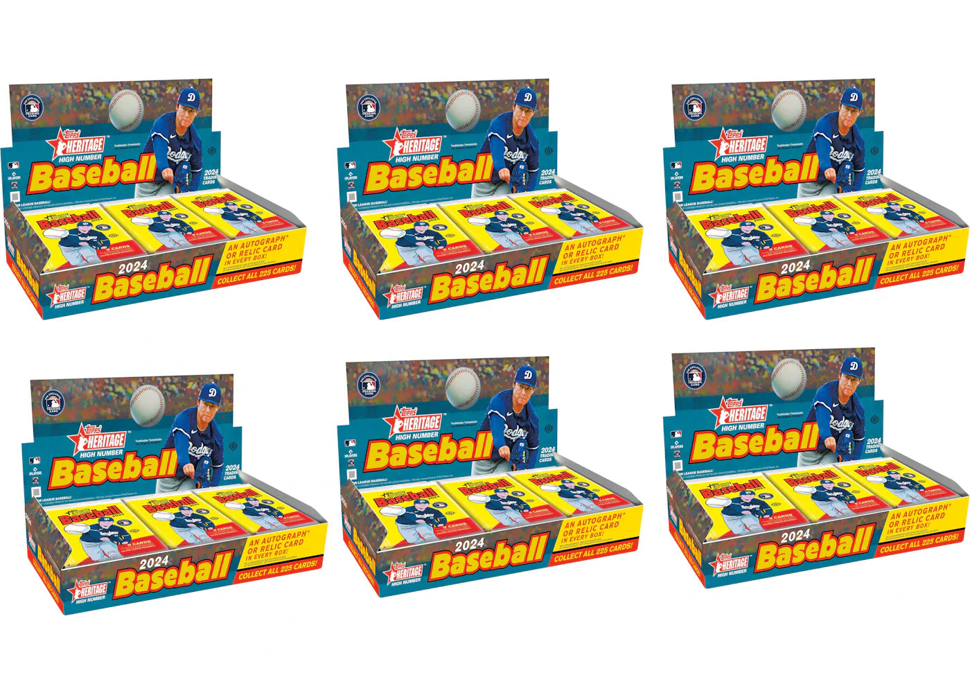 2024 Topps Heritage High Number Baseball Hobby Box 6x Lot