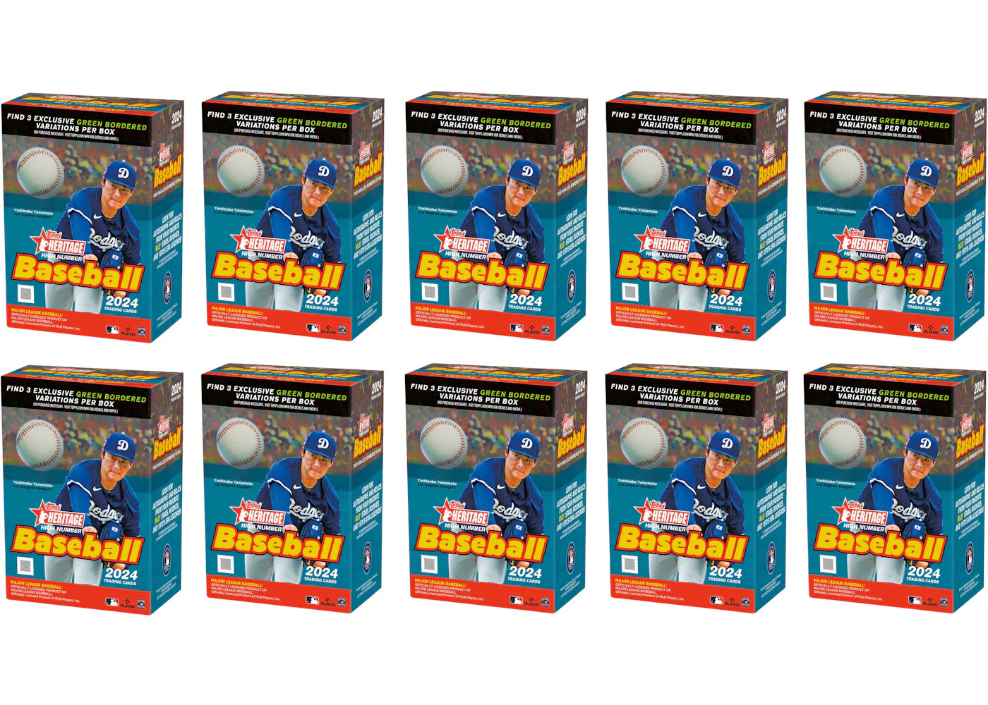 2024 Topps Heritage High Number Baseball Value Box 10x Lot