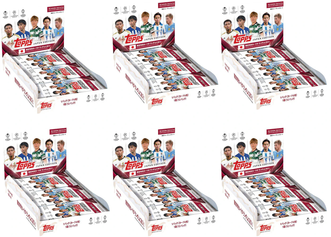 2024 Topps UEFA Champions League Japan Edition Hobby Box 6x Lot