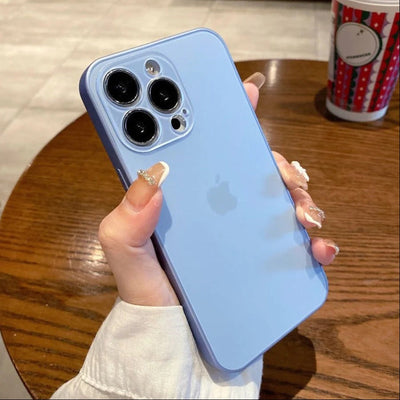 iPhone 13 Series Matte Glass Pro Camera Lens Shell Case
