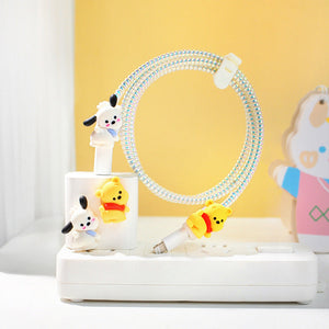 Adorable Cartoon Tulip Data Cable Protective Kit