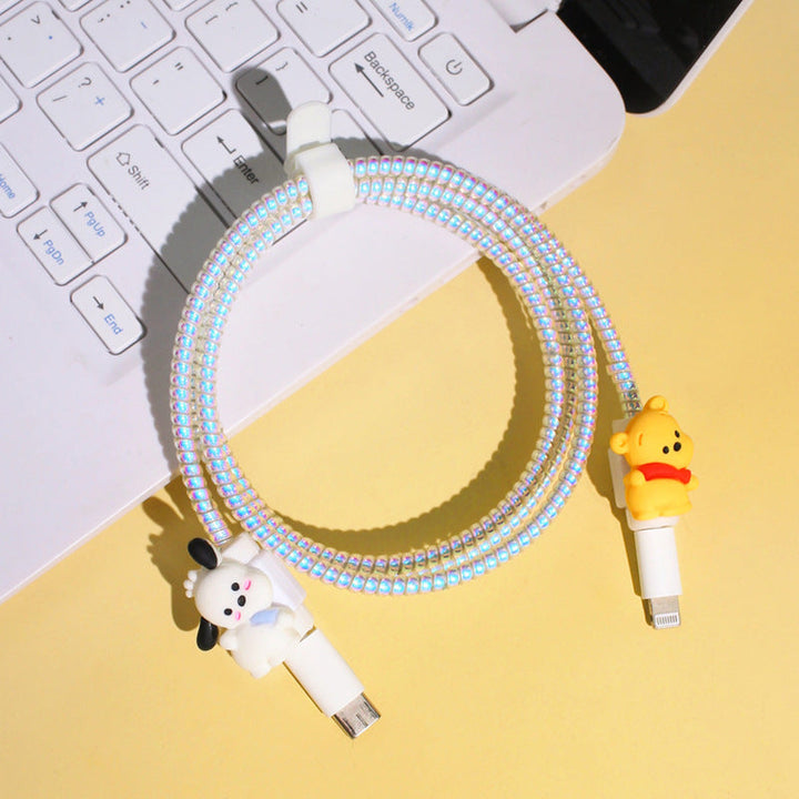 Adorable Cartoon Tulip Data Cable Protective Kit