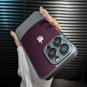 iPhone 14 Series Premium Titanium Paint Dual Tone Case