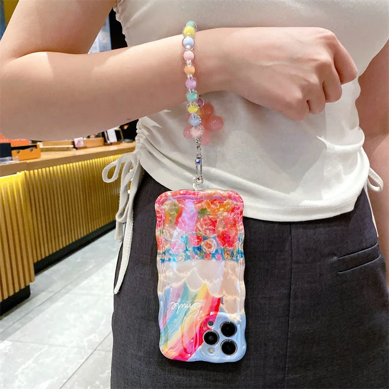 Rainbow Flower Case With Bracelet