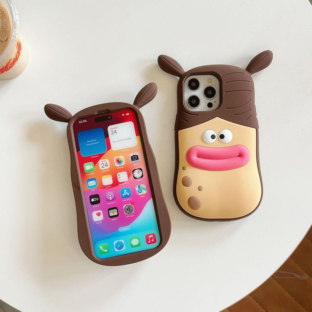 3D Cartoon Sausage Girl Case