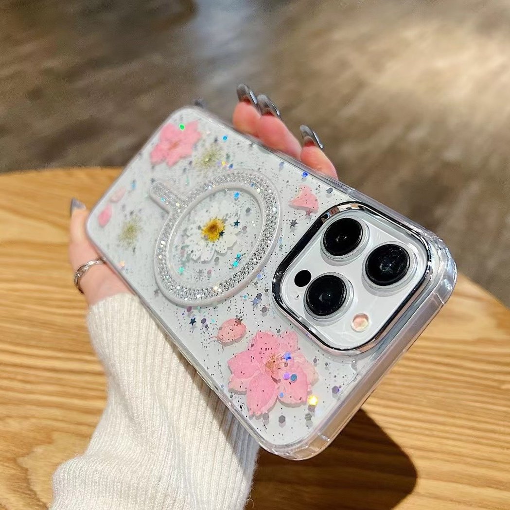 Floral Sparkle Magnet Case