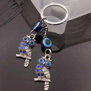 Twin Owls Diamond Sparkle Keychain