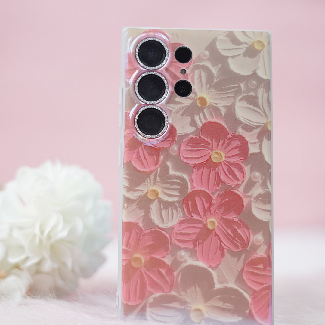 Elegant Flowers Oil Painting Case - Samsung