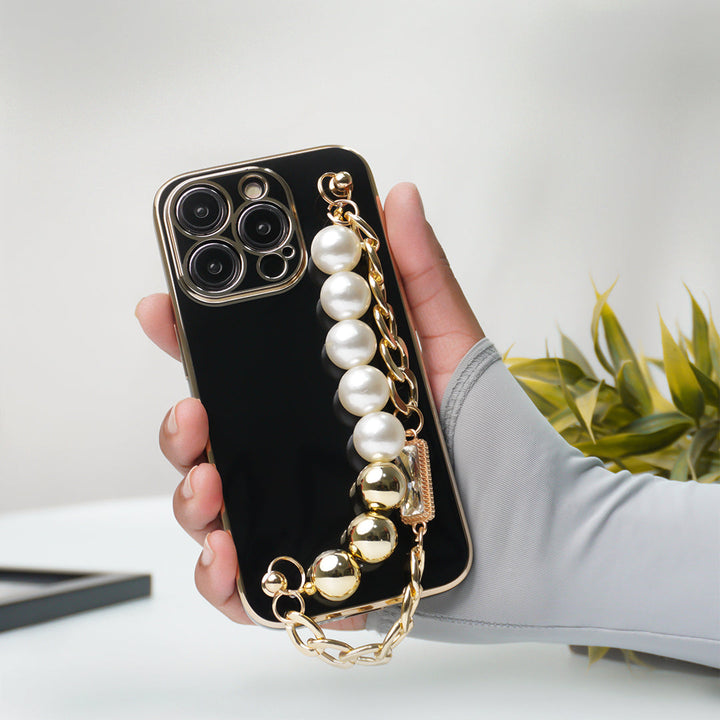 Bold Contrast Vibrant Case with Pearl Bracelet