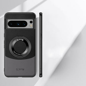 Pixel 8 Series Premium Contrast Leather Magnetic Ring Case