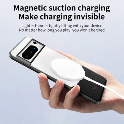 Pixel 7 Series Premium Contrast Leather Magnetic Ring Case