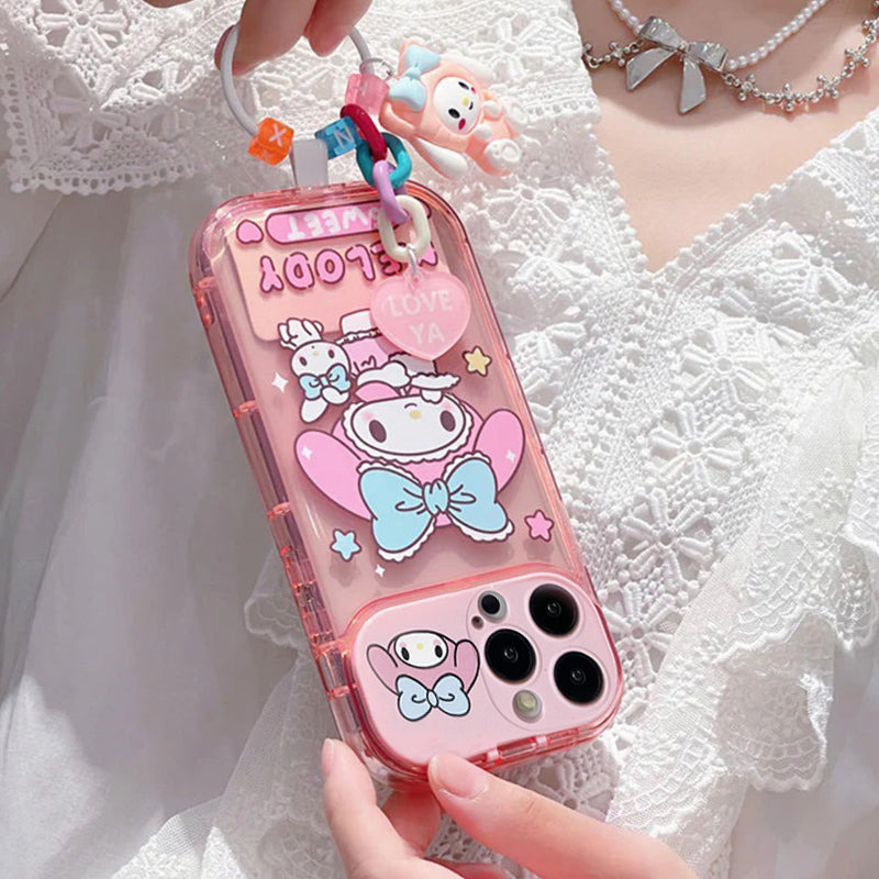 Cartoon Melody Flip Mirror Case