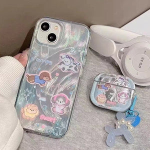 Sparkling Starry Pup Glimmer Case With AirPods Pro Case