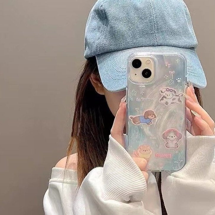 Sparkling Starry Pup Glimmer Case With AirPods Pro Case