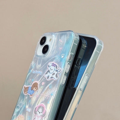 Sparkling Starry Pup Glimmer Case With AirPods Pro Case