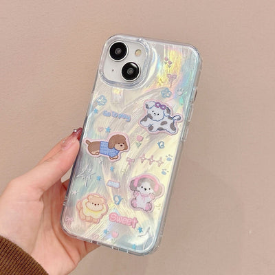 Sparkling Starry Pup Glimmer Case With AirPods Pro Case