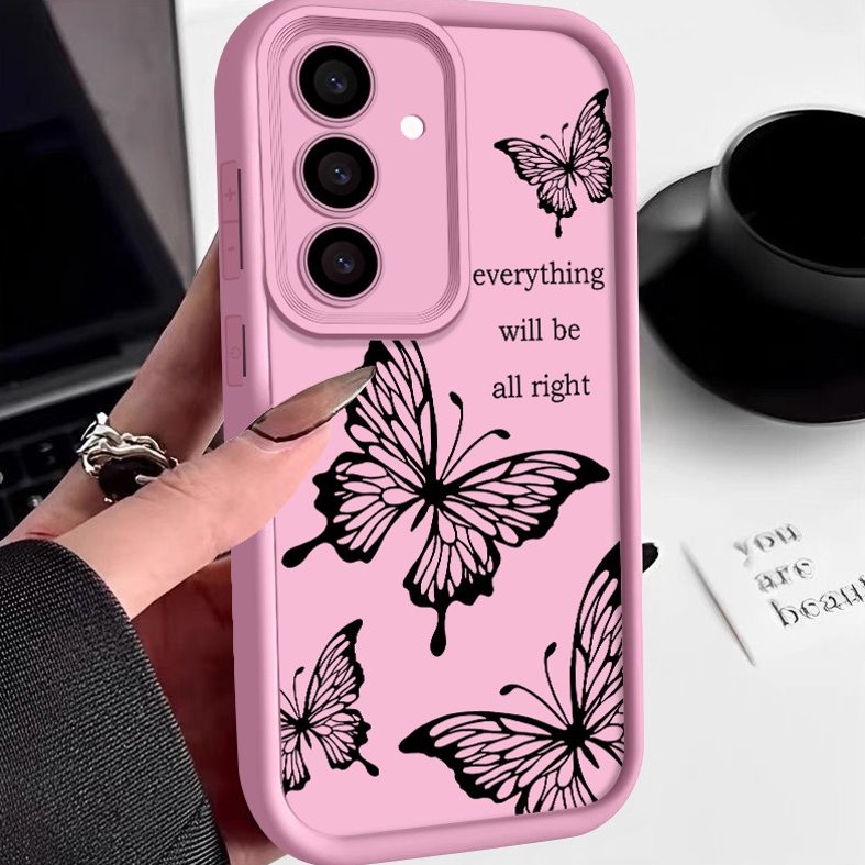 Enchanting Pen-Stroke Butterfly Case - Samsung