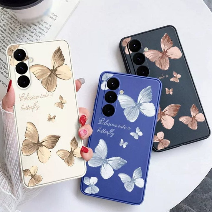 Serene Artistic Butterfly Brush Painting Case - Samsung