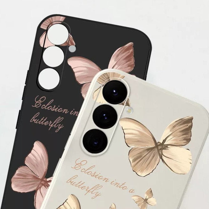 Serene Artistic Butterfly Brush Painting Case - Samsung