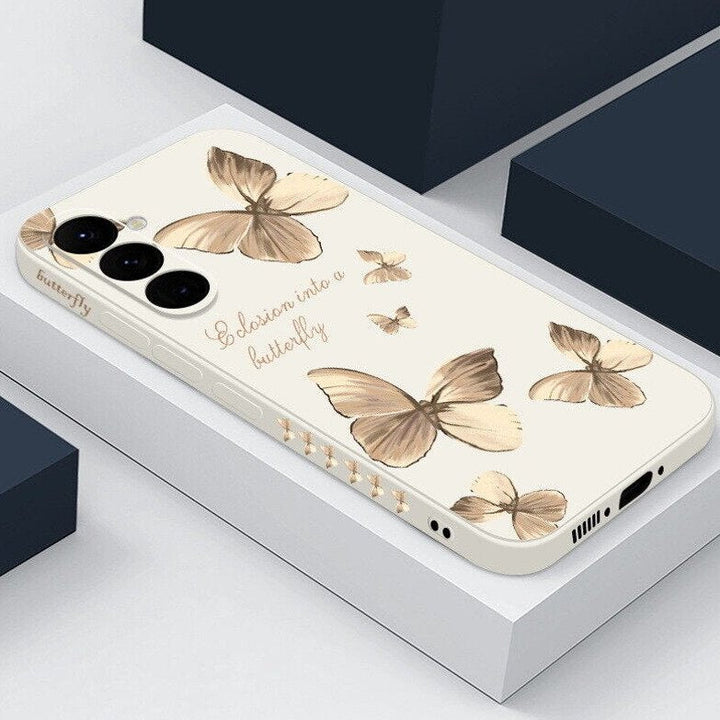 Serene Artistic Butterfly Brush Painting Case - Samsung