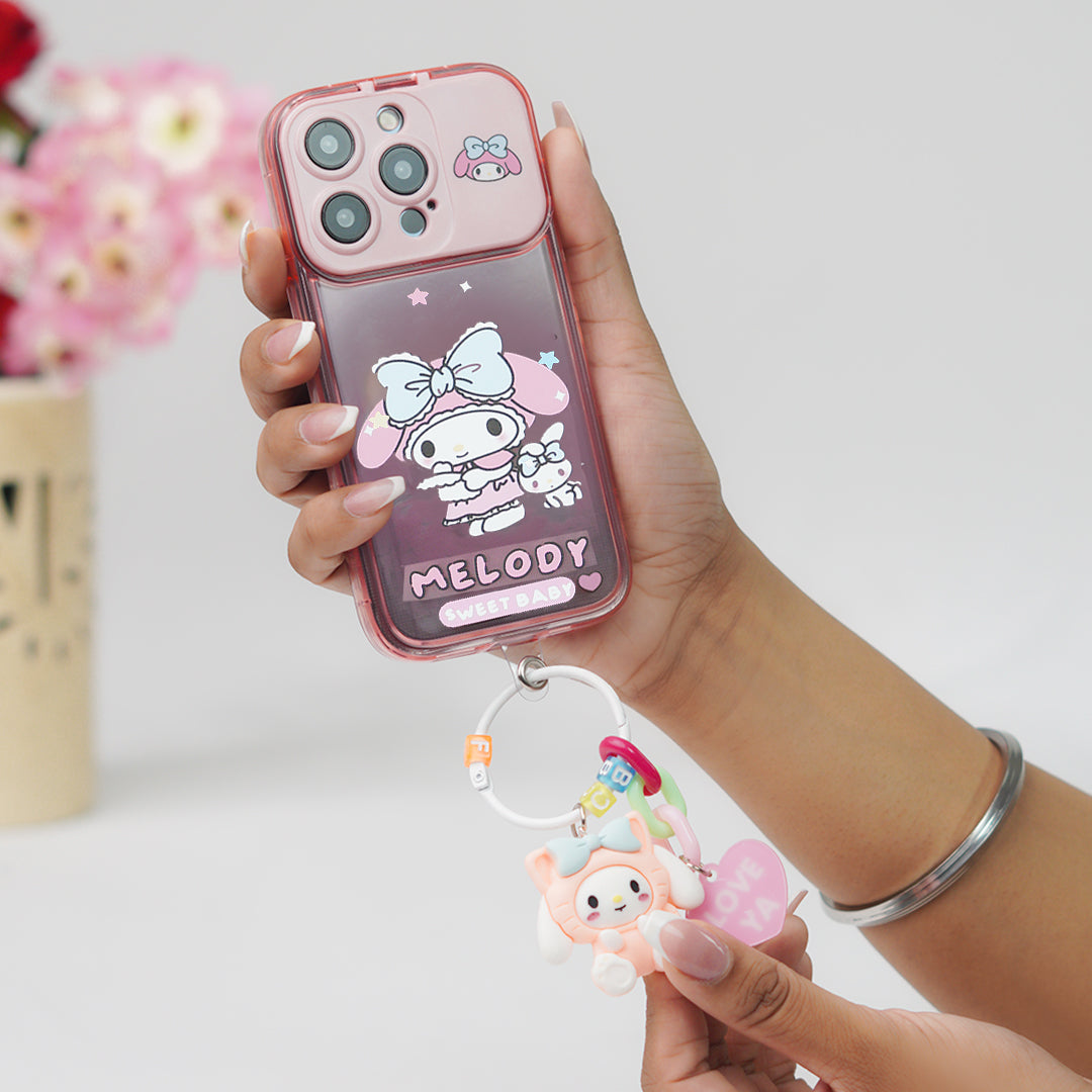 Cartoon Melody Flip Mirror Case