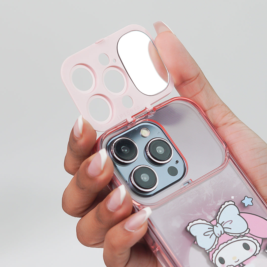 Cartoon Melody Flip Mirror Case