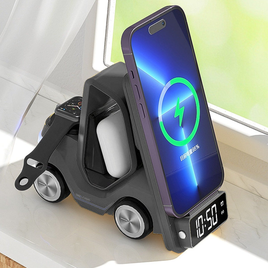 Nexus 3-in-1 Wireless Charger Dock Station with Clock