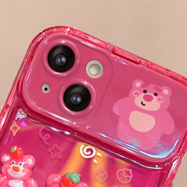 3D Bear Bliss Mirror Case with Charm